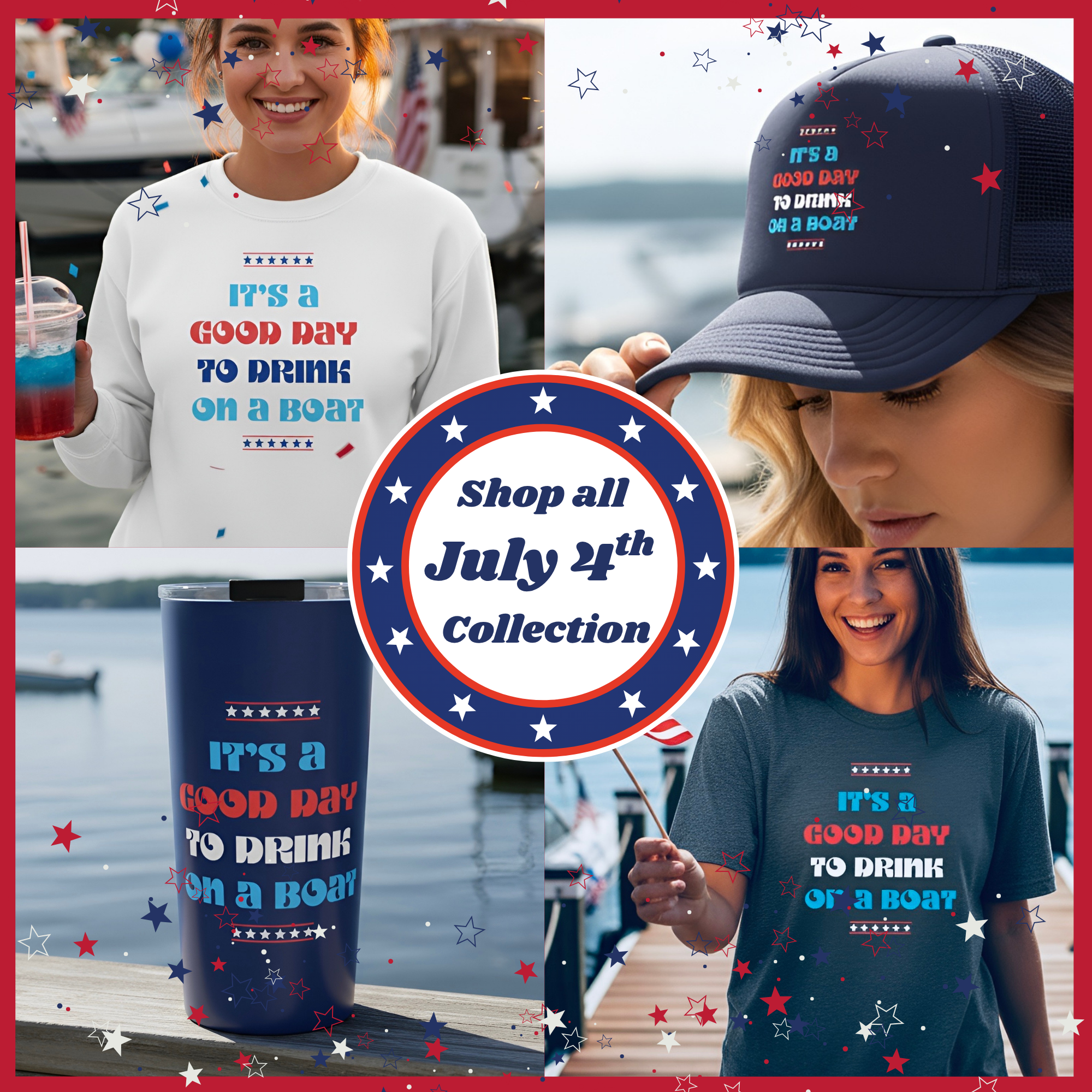 LIMITED JULY 4th EDITION! "It's a Good Day to Drink on a Boat" Trucker Hat — Retro Foam Trucker