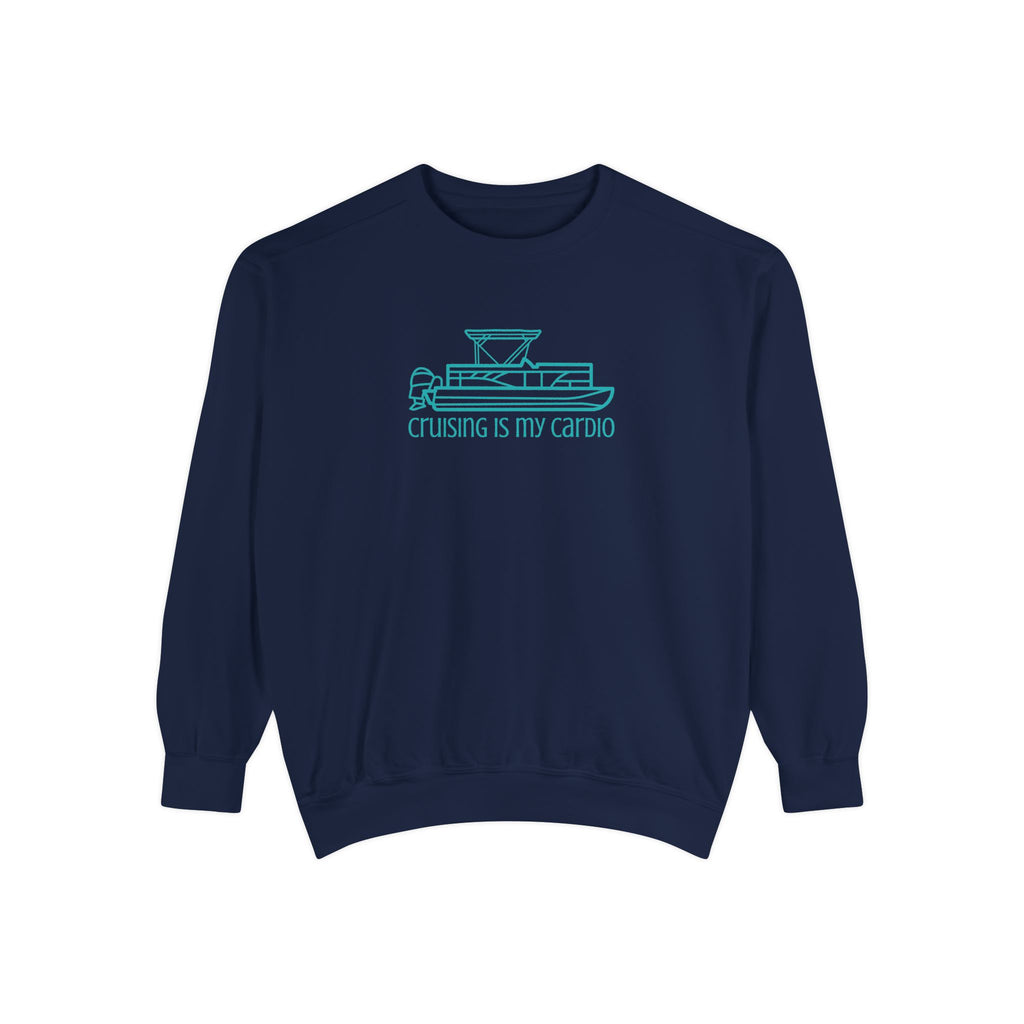 "Cruising Is My Cardio" Sweatshirt —  Boat Life Unisex Casual Crewneck